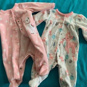 Two newborn girls sleepers.